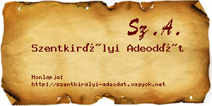 Szentkirályi Adeodát névjegykártya